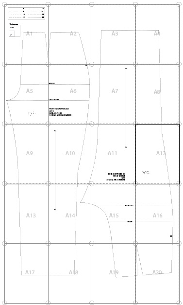 Basic Pattern Set - Basic Dress and Basic Pants: Size 6 to 36 (Sloper Blocks)