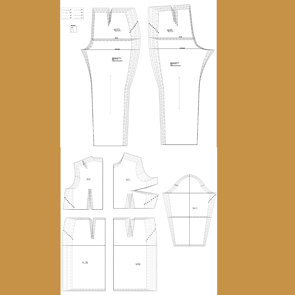 Basic Pattern Set - Basic Dress and Basic Pants: Size 6 to 36 (Sloper Blocks)